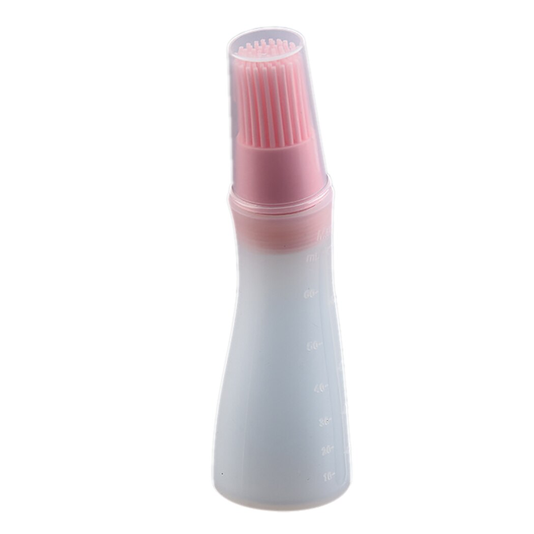 Oil Bottle Brush With Lid Silicone Basting Brush Oil Dispenser Brush Grill Baking Cooking Tool Barbecue Brush Kitchen Gadgets: 5