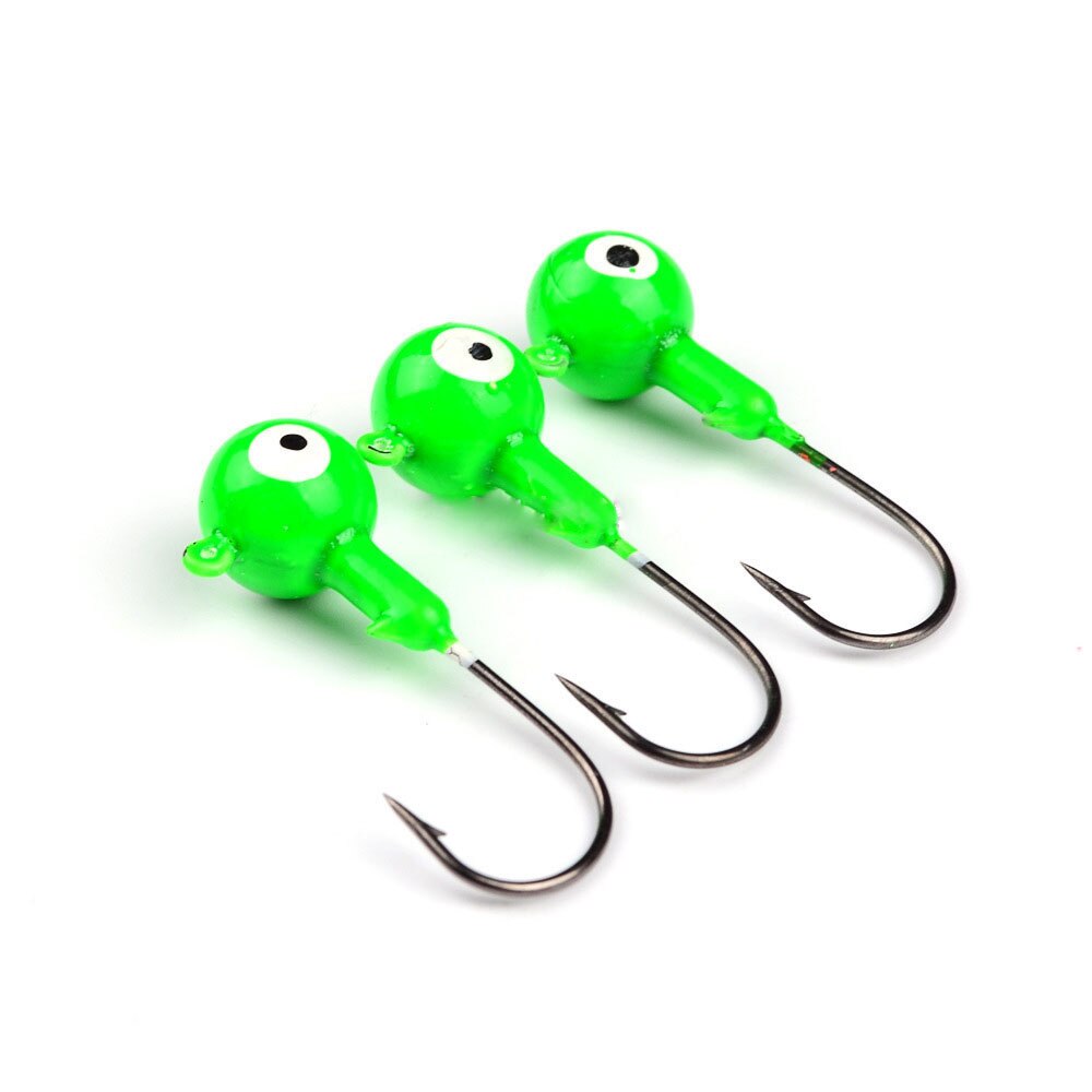 Anzuelos de pesca con púas de acero al carbono, con múltiples pesos anzuelo de pesca, con ojos de pez 3D, aparejo de cebo Artificial para Jigging, 1 ~ 10G, 10 unids/set por juego