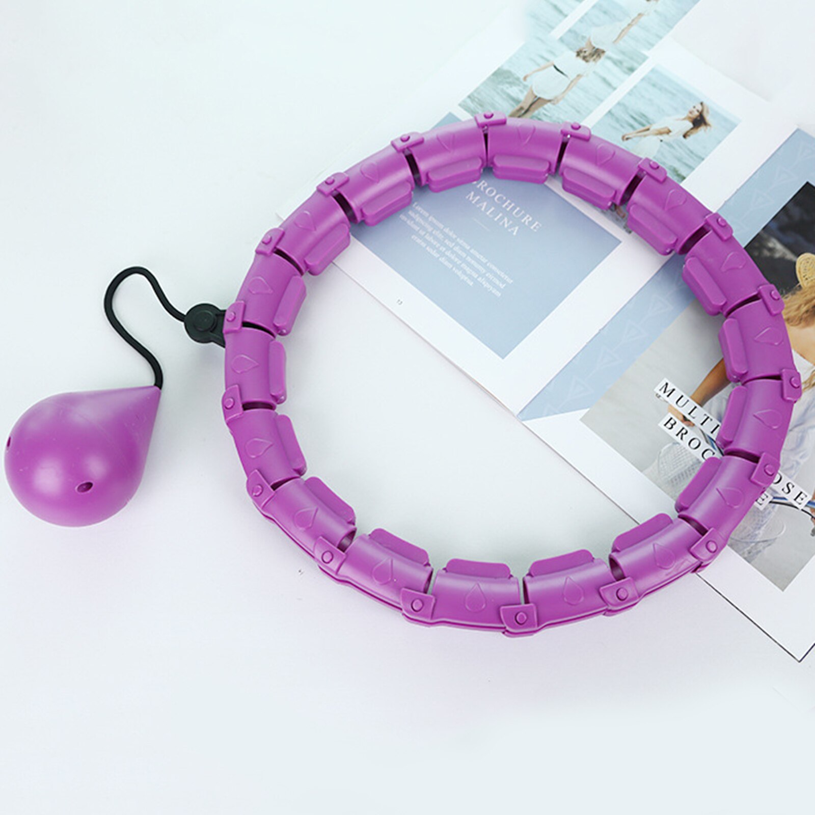 Smart Hoop per adulti anello regolabile per cerchi per pancia con massaggio automatico per bambini: Purple