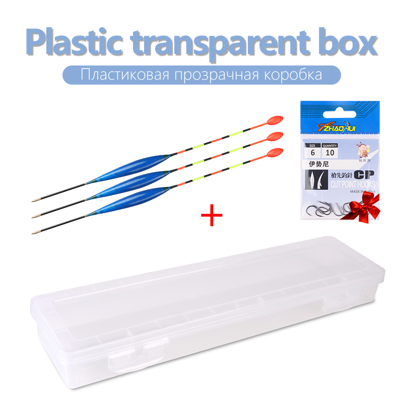 Housse de flotteur de pêche 35x9x4CM, 1 boîte de Protection de bouée + 3 flotteurs + 1 sac de crochets, outil multifonction