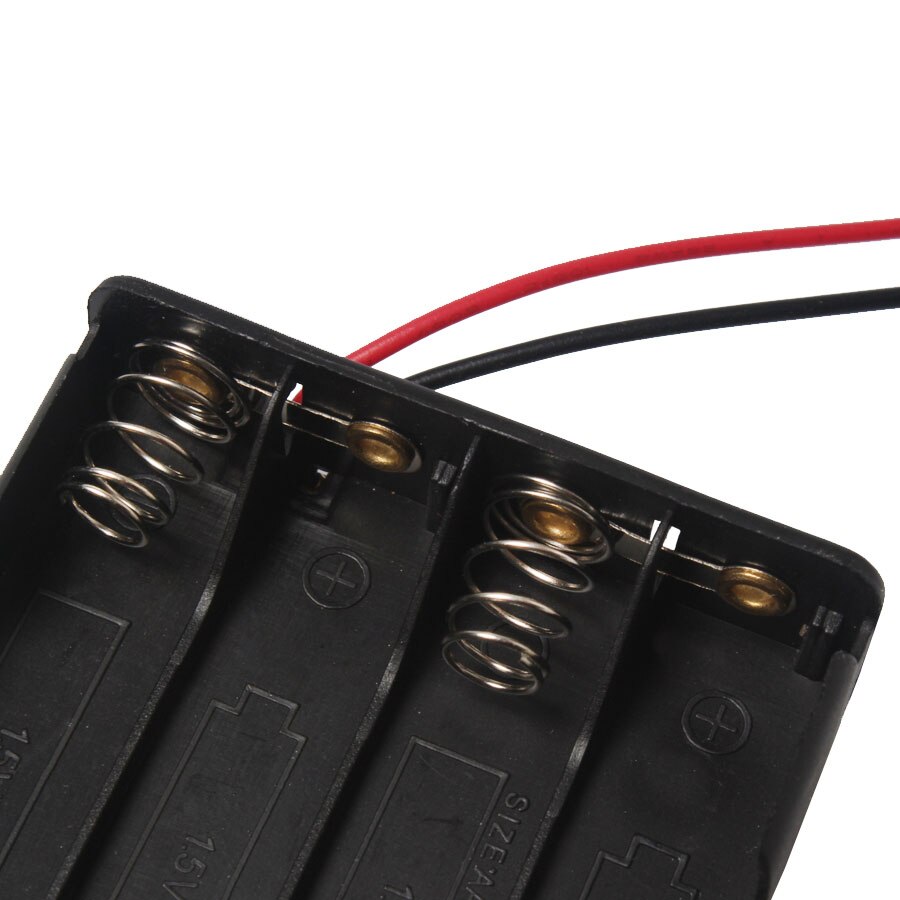 20 pz/lotto 8x1.5 v AAA Batteria di Clip a Molla di Supporto di Plastica Nera Scatola di Scatola di Plastica Trasparente Per La Batteria Ricaricabile