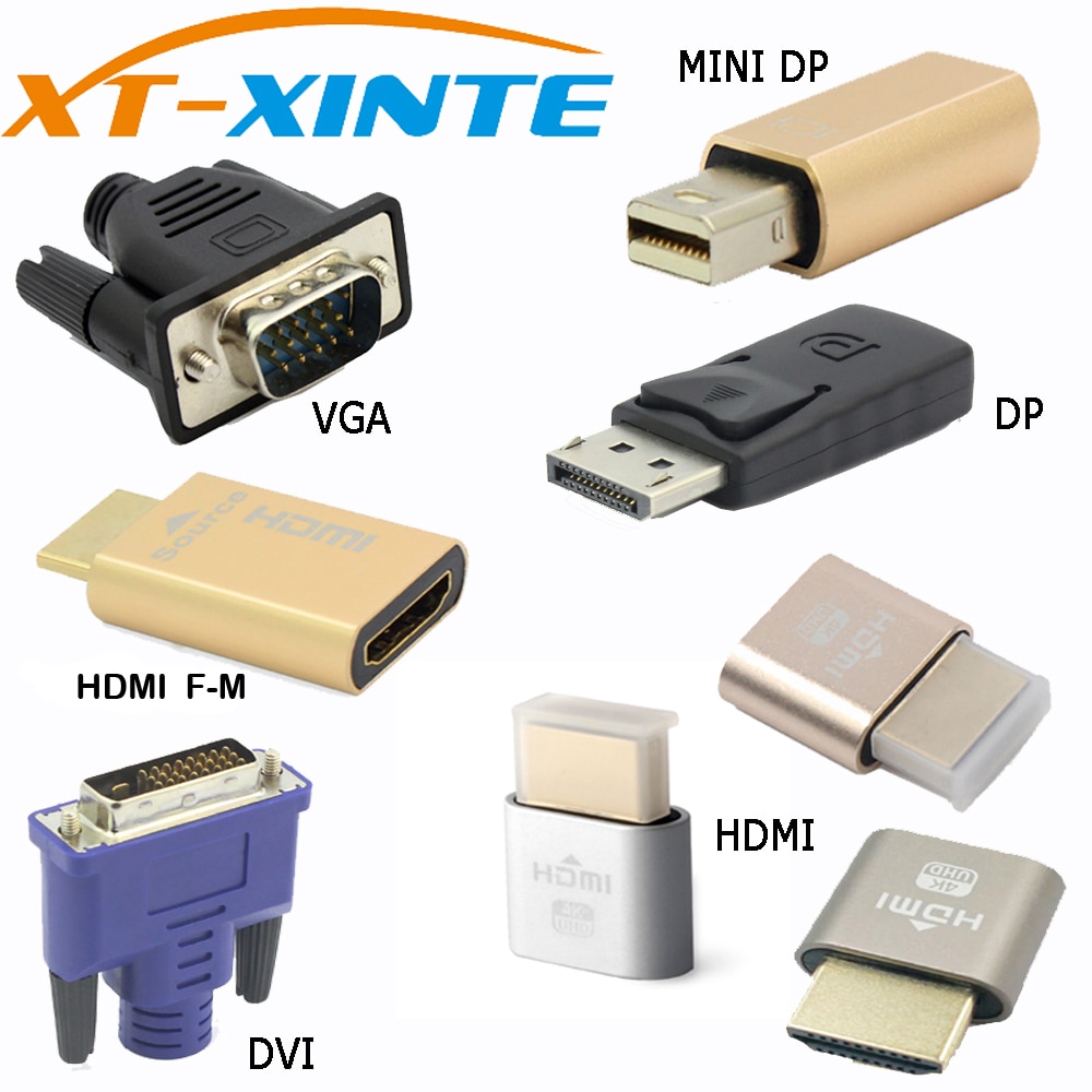 Edid Connector Hdmi Mini Dp Displayport Virtuele Display Dummy Adapter Plug Edid Headless Kvm 2560 & 1920*1080P @ 60Hz 4K