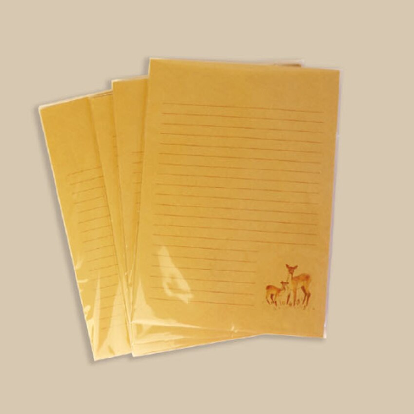 10 paquets/lot belle wapiti vintage style chinois dessin animé Animal kraft papier lettre Message carte lettre stationnaire