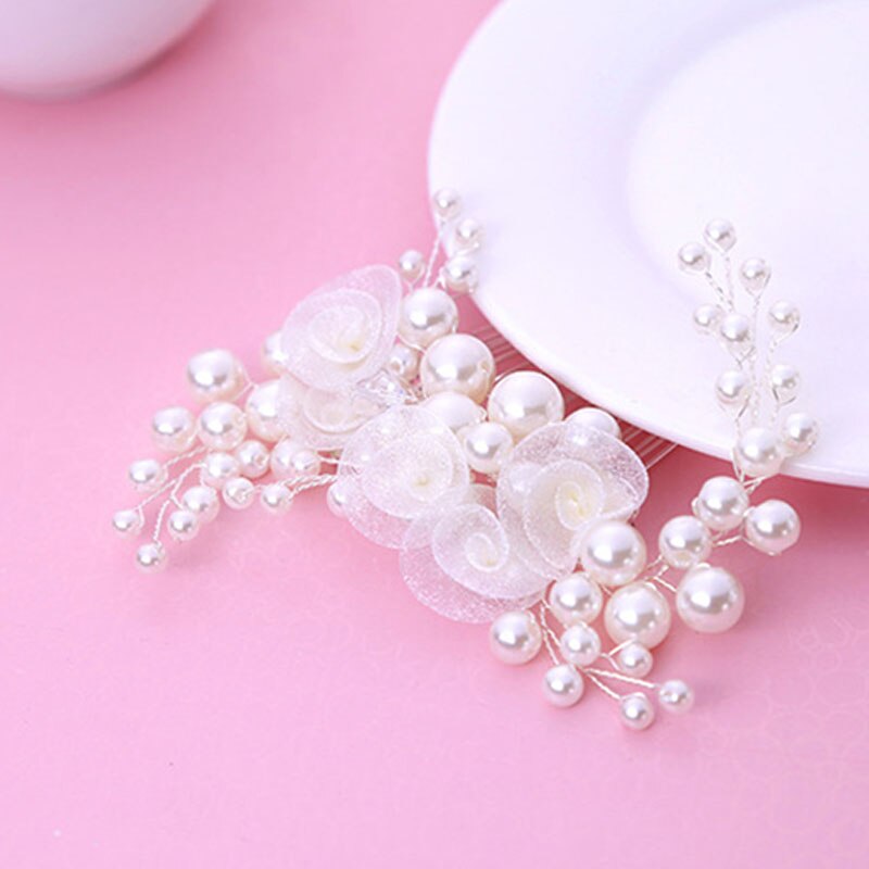 Perle Blume Stirnband mit Kamm Braut Haar Kämme Schmuck Tiaras de Noiva Kopfschmuck Haar Schmuck Frauen Hochzeit Zubehör: style 4