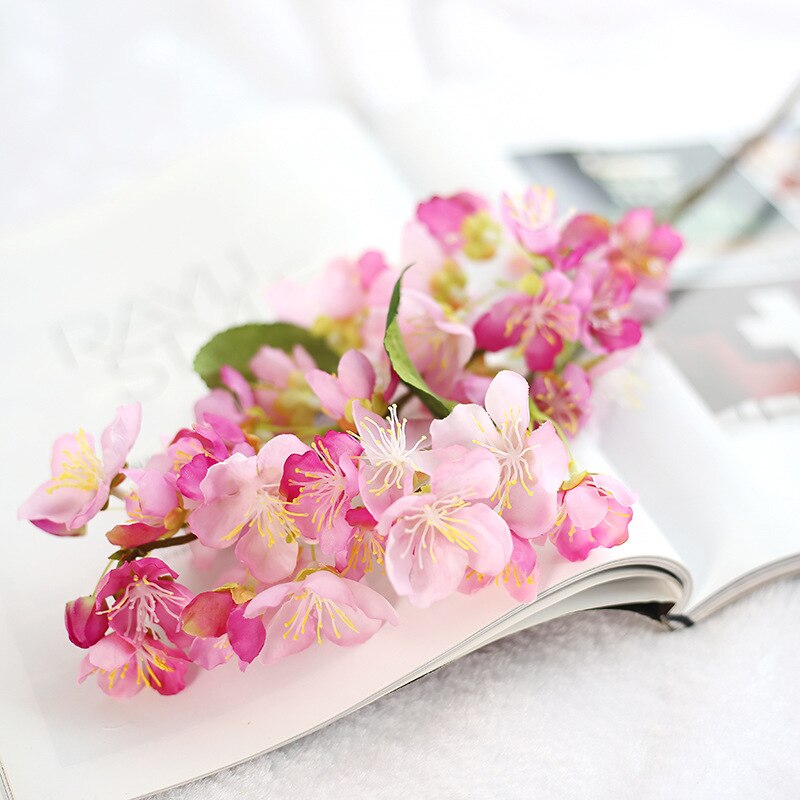 1Pc Kunstmatige Winterseet Bloem Takken Wit Roze Rood Geel Mume Lamei Bloem Voor Kerst Deur Tafel Bloemen Decoratie