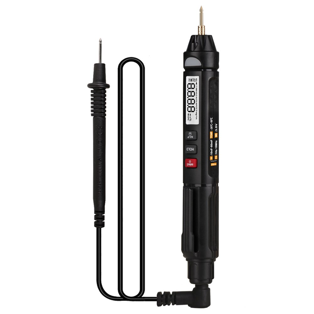 3 in 1 et8906/et8908 pro true rms digital multimeter profesjonell + spenningstester penn + fasesekvenser meter voltmeter: Et8906 svart hvit