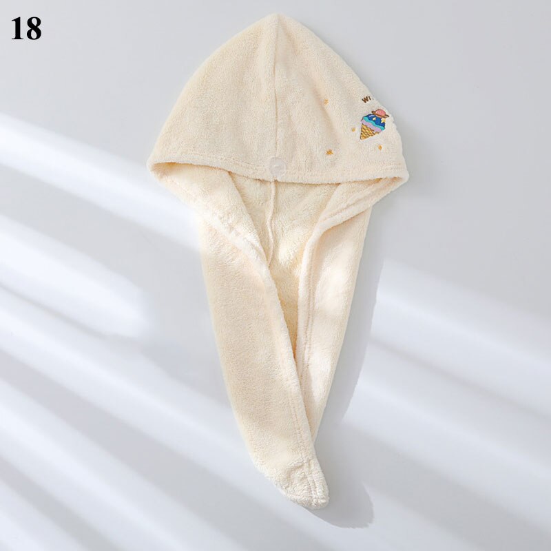 Haardroogkap, sneldrogende handdoek, microvezel handdoek, muts, superabsorberend, tulband, hoofddoek, dameskap voor lang haar, droogkap, mutsen: 18