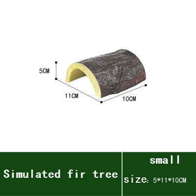 Reptiltillbehör simulering bark dodge grotta harts material träd hål fångstlåda landskapsarkitektur ödla vaktar palatsboet: Mörk khaki