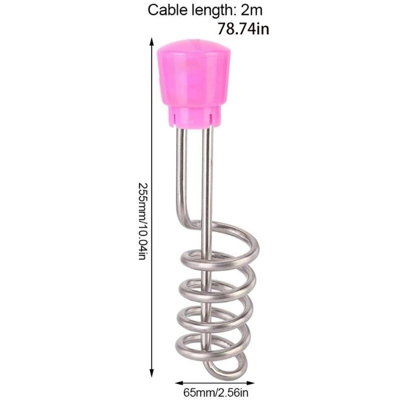 Calentador de agua flotante eléctrico en espiral, calentador de elemento calefactor portátil para bañera, piscina, artículo