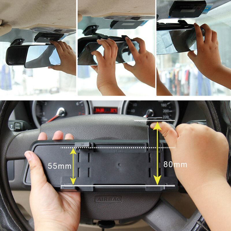 HD Car Rear View Mirror Frameless Wide-angle Anti-glare Surface Blue Mirror 2.5D Full-Screen Reverse Back Parking Reference Rear