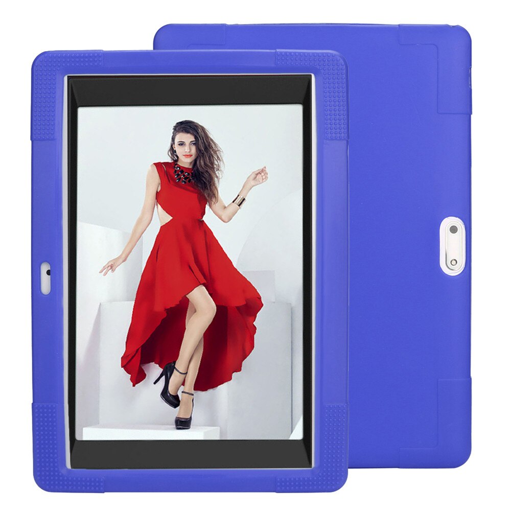 10'' 10.1'' Universal Tablet Case For 10 10.1 Inch Android Tablet PC Shockproof Case non-slip Silicone Cover Case PC Case 20J6: Blue