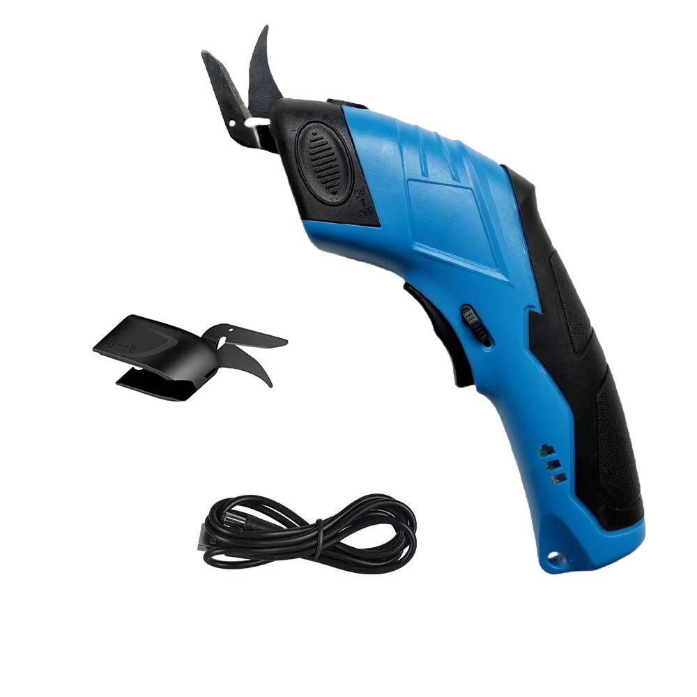 JANGKLIFE DIY Electric Scissors Cloth Cutting Leather Tailor Tungsten Carbide Blades Portable Hand Tools Lithium batteries: Green/Black