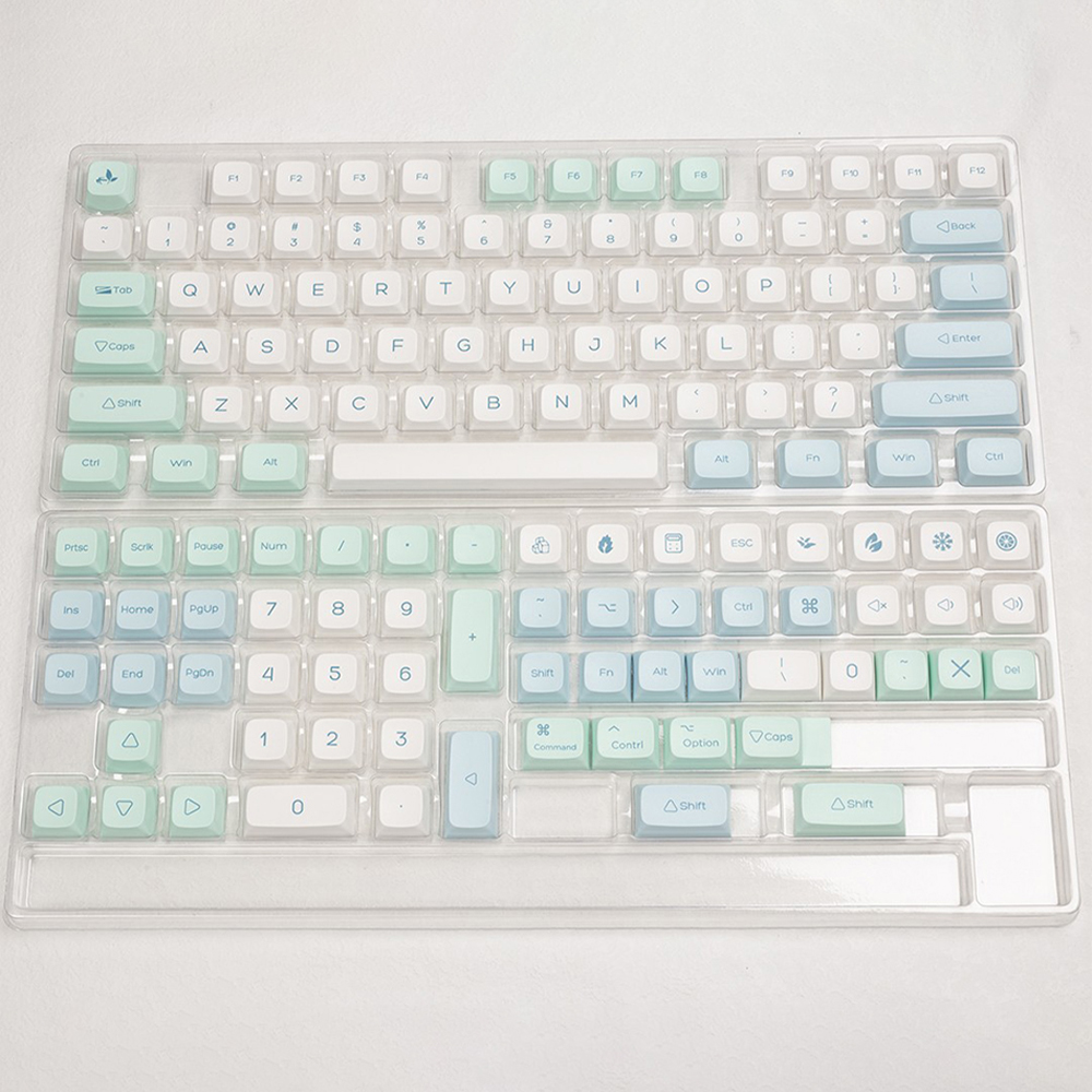 135 Toetsen Ijs Kristal Mint Keycaps Profiel Xda Pbt Dye-Sub Key Cap Voor Cherry Mx Switch Diy Layout Ducky Mechanische Toetsenbord Cap: Default Title