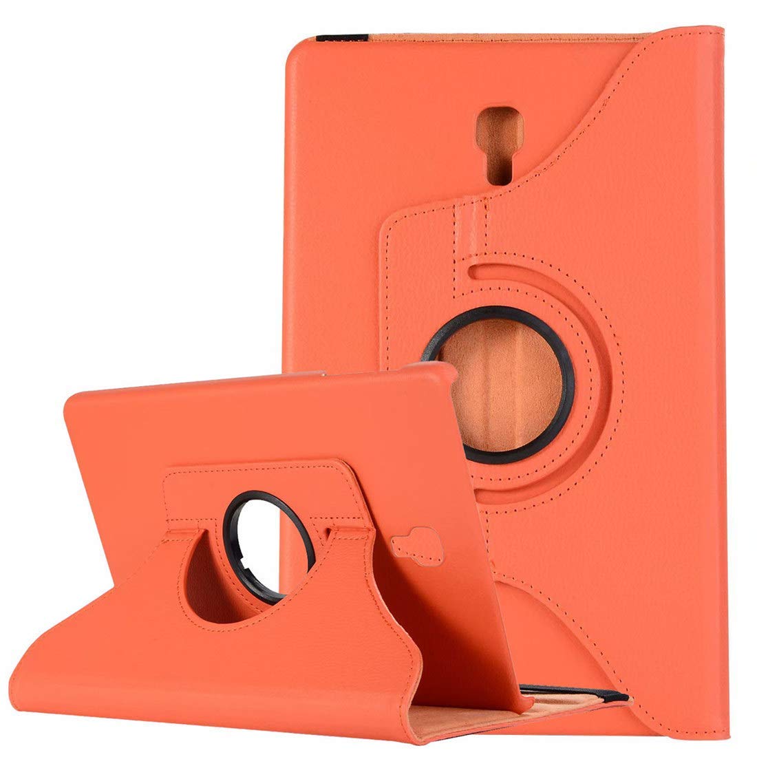 Funda de piel sintética con soporte giratorio para Samsung Galaxy Tab S4, protector de cuero sintético de 10,5 pulgadas, SM-T830, modelo SM-T835, SM-T837, grados: T830 T835 orange