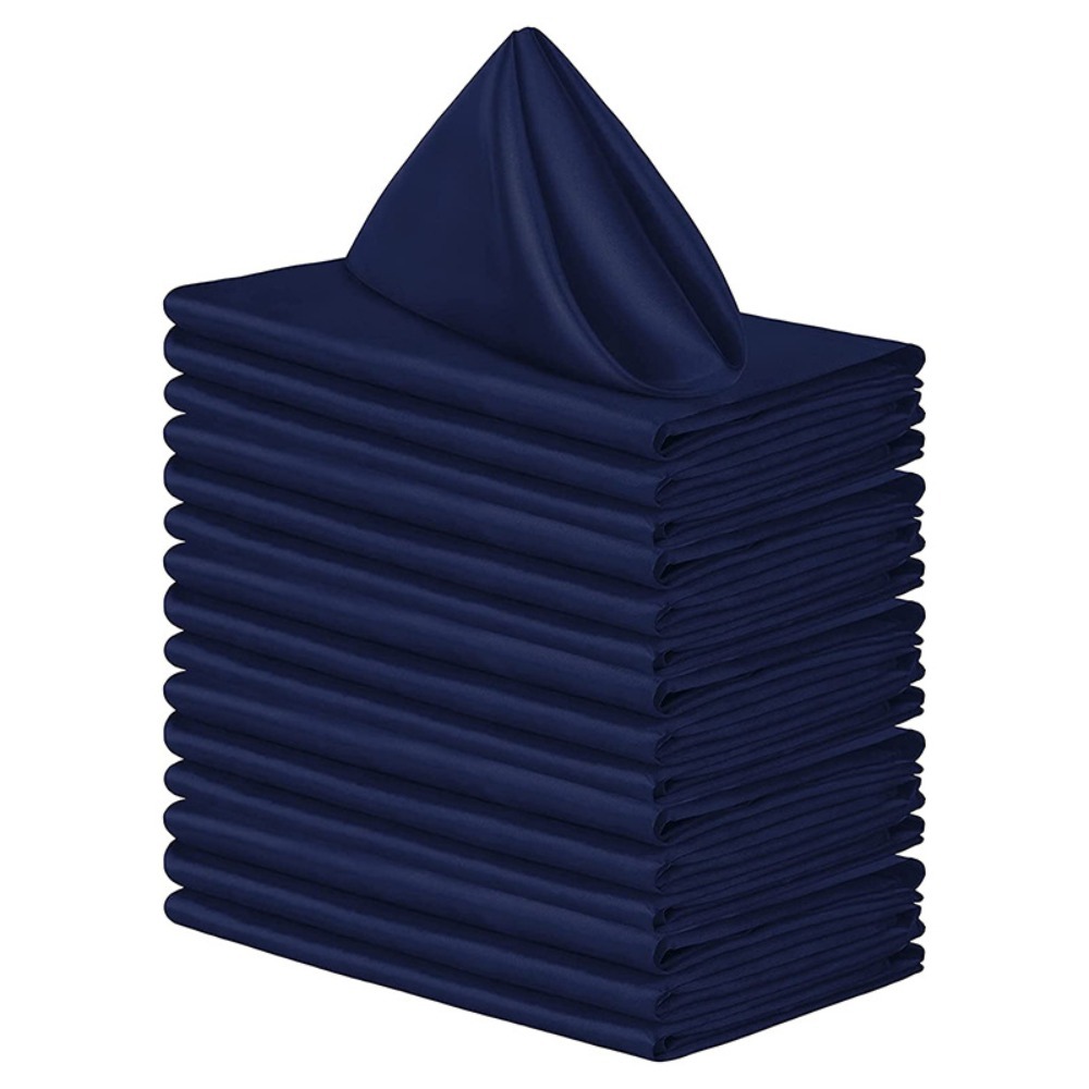 10 stuks bruiloftsdecoratie 30 x 30cm satijnen servetten, zachte herbruikbare dinerservetten, wasbare tafelservetten, hotel: Duidelijk