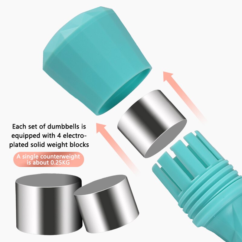 Dumbbells for Household Ladies, Gym Thin Arms, A Pair of Adjustable and Removable Weights, Small Barbells, Special Equipment XB