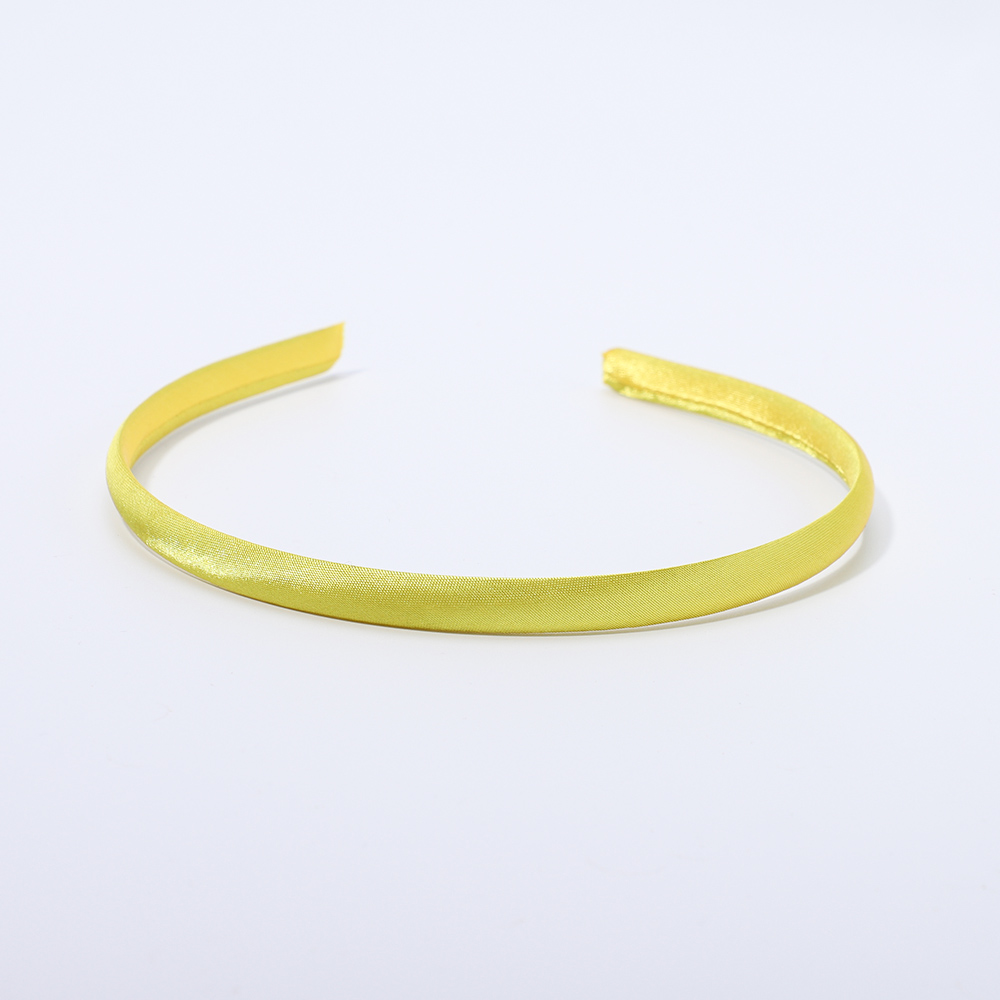 5/10pcs/lot Plain 10MM Satin Headband Girls Fabric Covered Resin Hairbands Plastic Headbands Kids Elastic Bands Hair Accessories: S / Gold