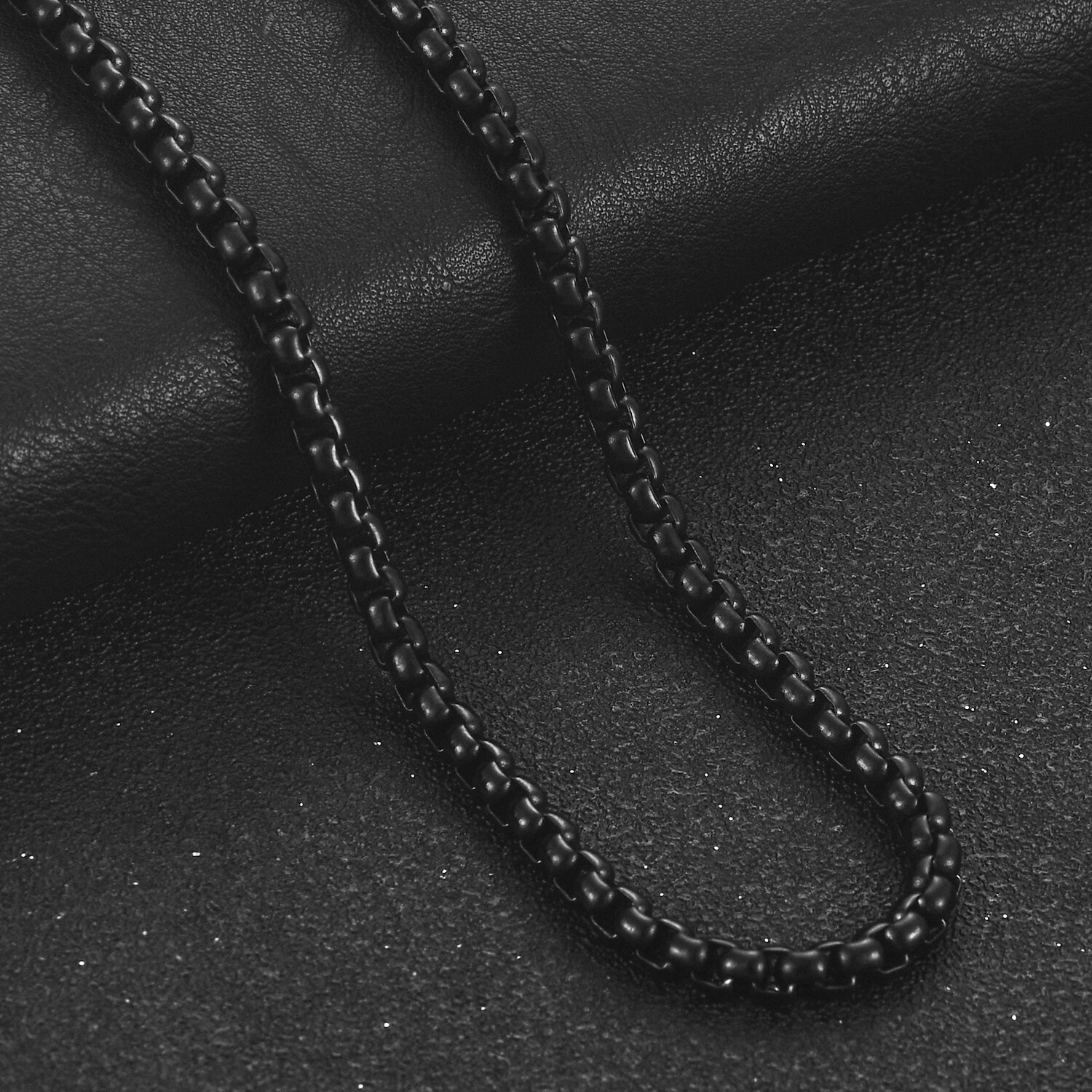 2/3/4/5mm Black Stainless Steel Chain Men's Box Chain Ladies Necklace Jewelry Bracelet