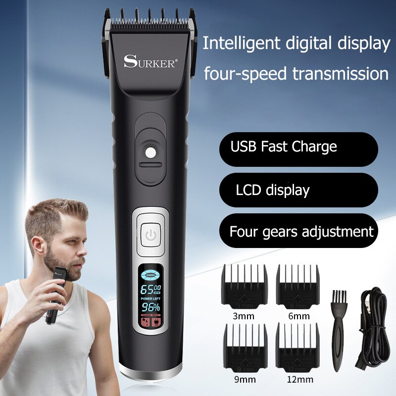 T9 Men's Cordless Trimmer Bald Hair Clipper Barbershop Carving Handicraft Buddha Vintage T Shape Hair Clipper