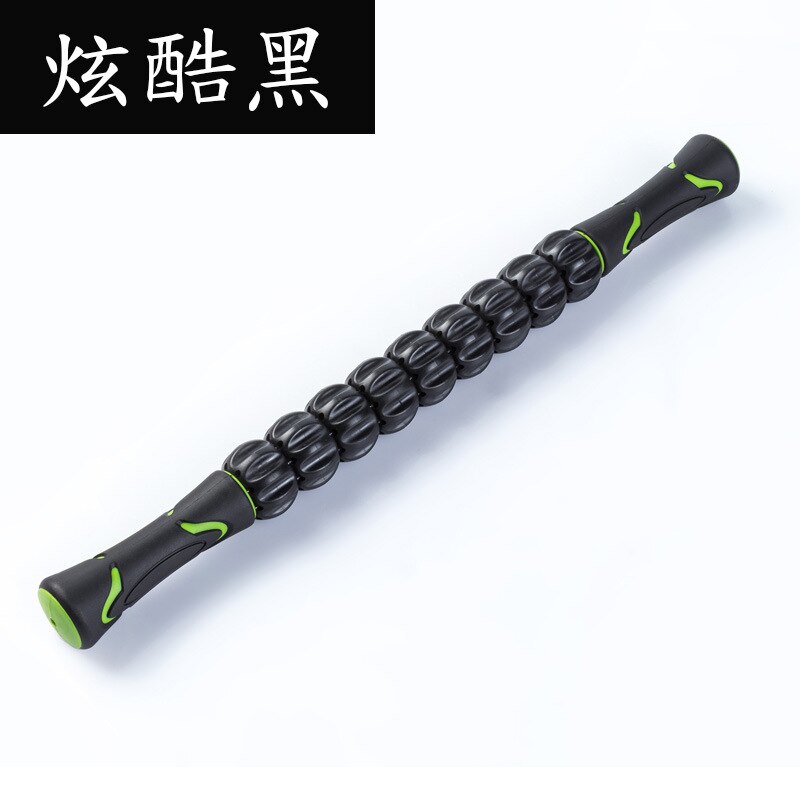 GYM Oefening Roller Been Body Arm Terug Schouder Spier Stimulator Stconvex oppervlak spier massage stok fascia massage stok roller: Black
