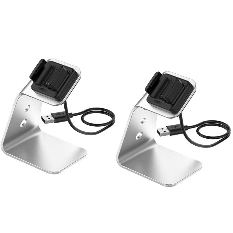 2PCS Charger Dock for Fitbit Charge 4/Charge 4 SE/Charge 3/Charge 3 SE, Portable Replacement Charging Dock Stand