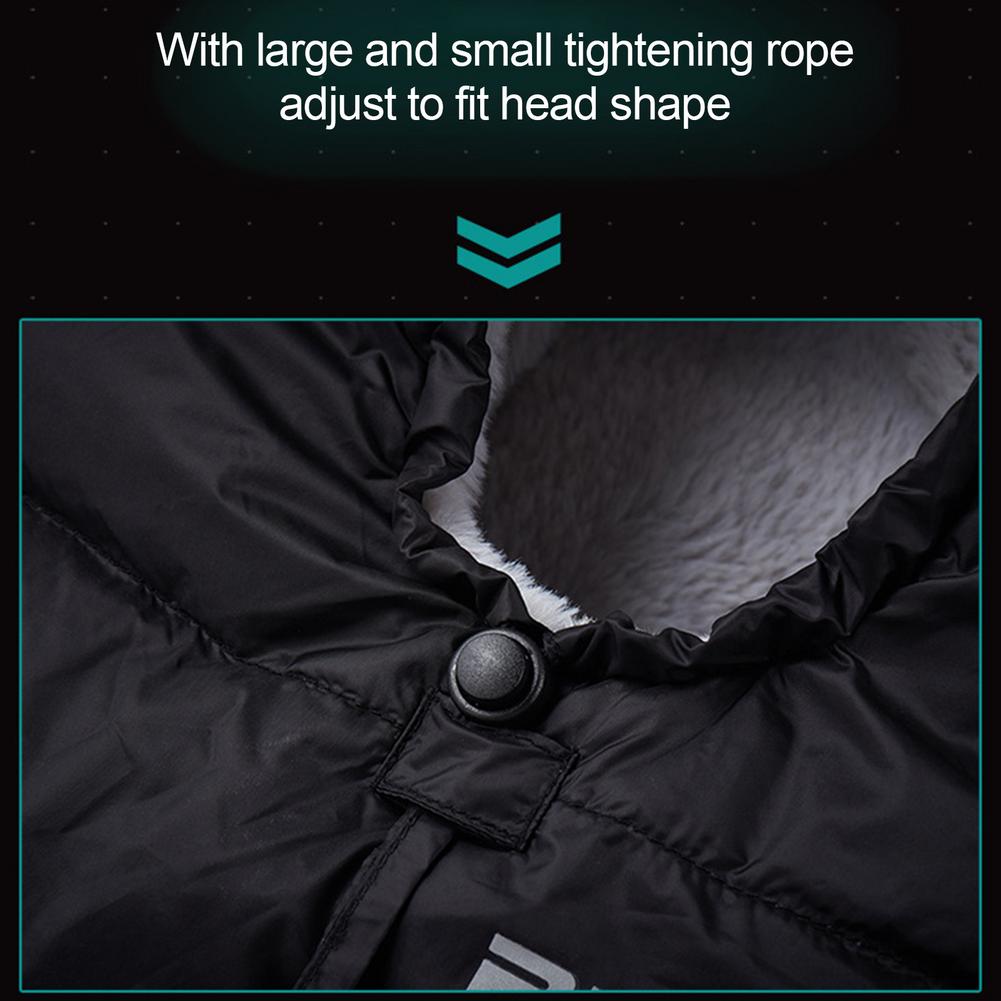 Down Hood Outdoor Hiking Camping Waterproof Warm Hat Plus Velvet Thick Windproof Men And Women Protection Against Cold Workable
