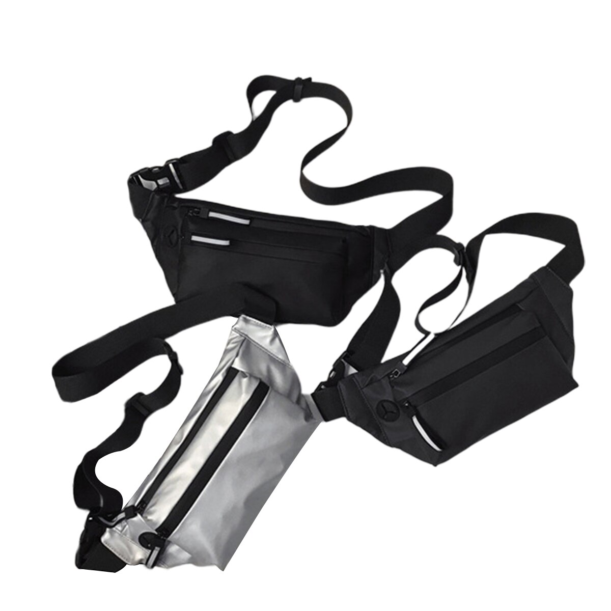 Marken-sport-hüfttasche für damen und herren, wasserdicht, zum laufen und joggen, mit reißverschluss