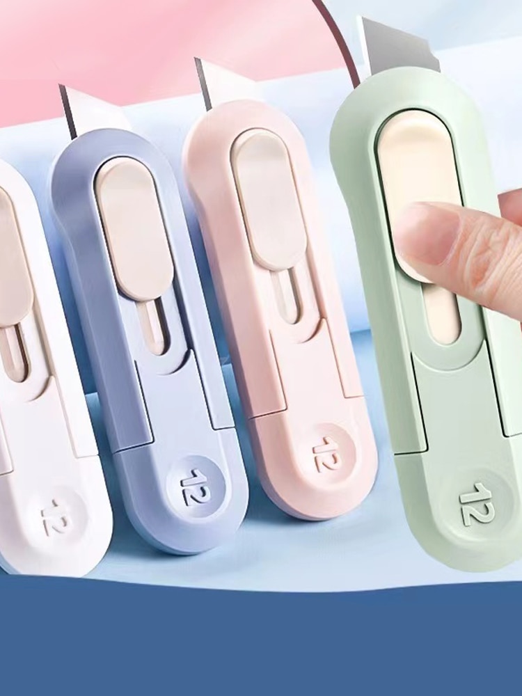 1PC Mini Papier Schneiden Kasten Opner Tragbare Kleine Papier Schneiden Messer Tapete Messer Schreibwaren Unboxing