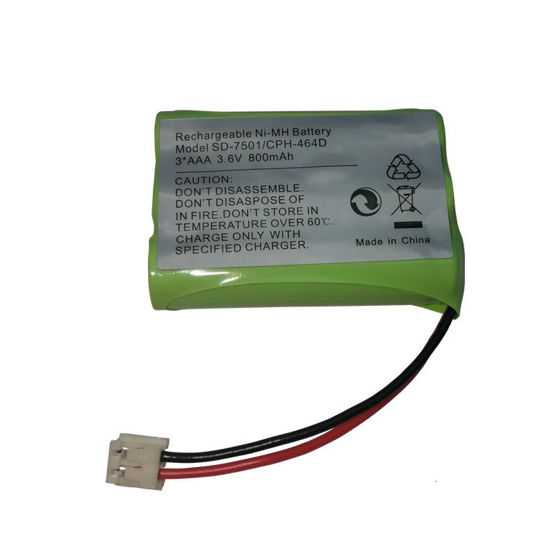 Cordless Home Phone NiMH 800mAh 3.6V Rechargeable Battery for Motorola SD-7501 V-Tech 89-1323-00-00 AT & T Lucent 27910 CPH-464D