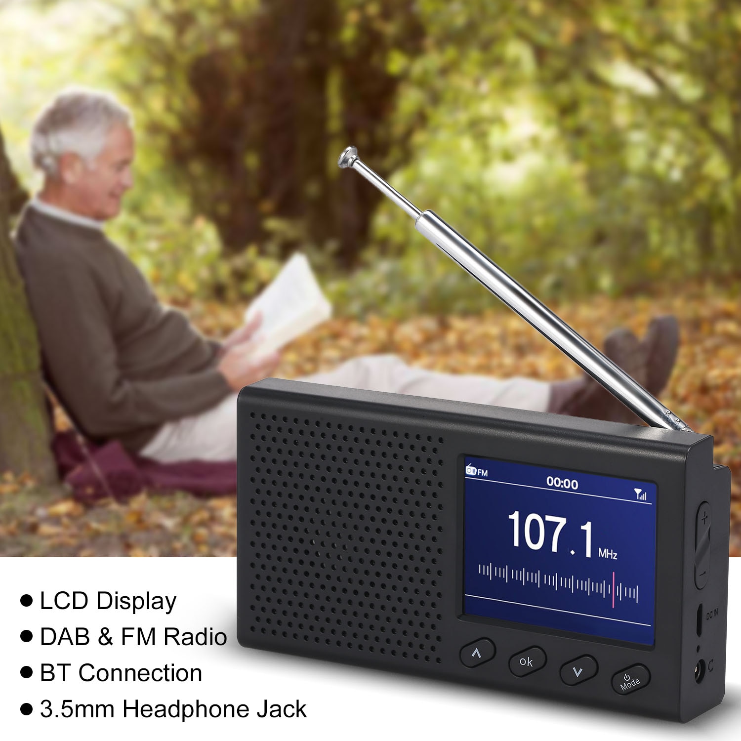 Universal Pocket radio Built in Speaker Portable Radio AM/FM Receiver Mini Portable Pocket Radio Telescopic Antenna Receiver