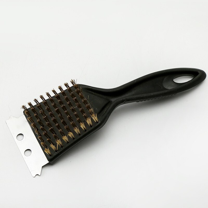 1pc grillborstels staalborstel antislip handvat grillreiniger kookgereedschap bbq accessoires