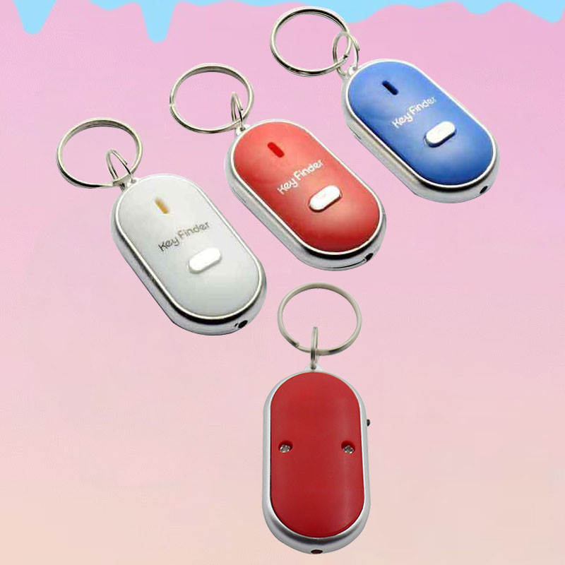 LED Anti-perte clé Tracker sifflet localisateur de clé porte-clés sifflet contrôle du son alarme clignotant bip outil à distance porte-clés