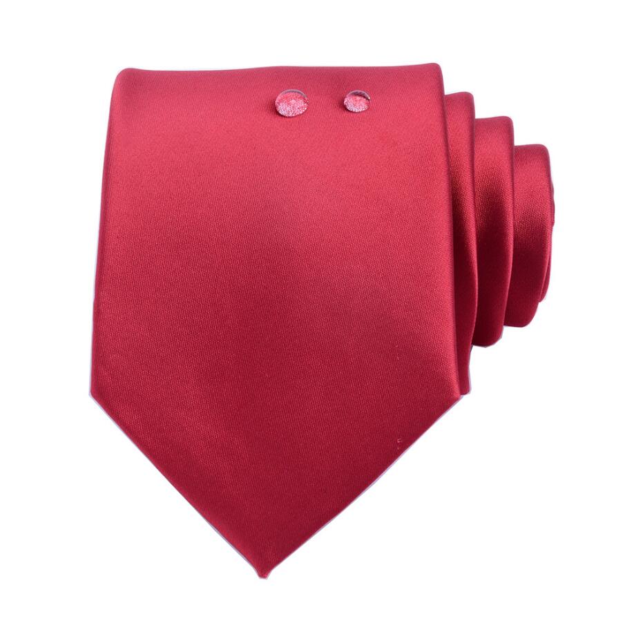 Gusleson silke solidt slips 8cm vandtæt slips til forretnings bryllup klassisk herre rødblå sort slips corbatas: 05