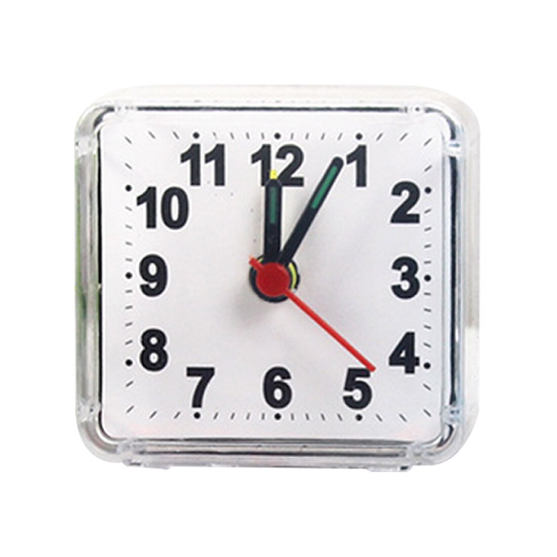 Portable Alarm Clock Square Small Bed Compact Travel Beep Alarm Clock Cute Cute Student Small Clock: White