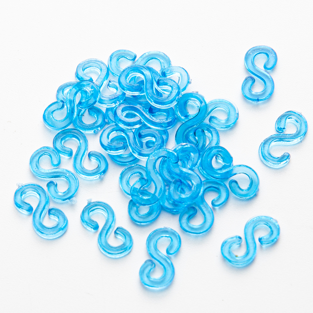 500 Stuks S Clips Voor Kleur Elastiekjes Armband Haken Sluitingen Plastic Connectoren Sieraden Handcrafts Diy Maken Accessoire Kit: WHITE