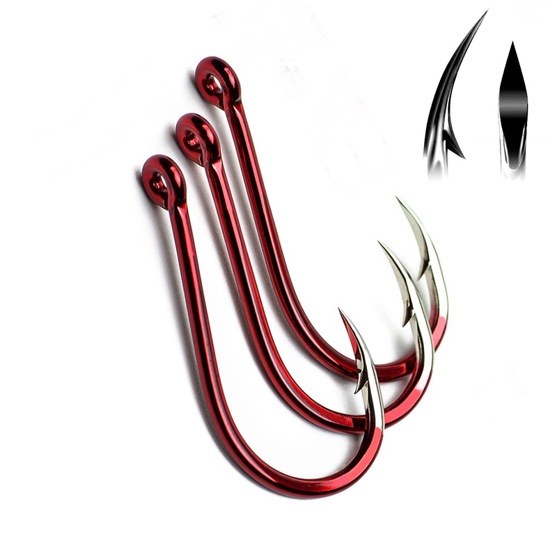 Amo spinato da pesca curva bocca attacco rapido triangolare Super ago punto amo da pesca spigola nera Bass giappone ganci confezione da 4-8 pezzi