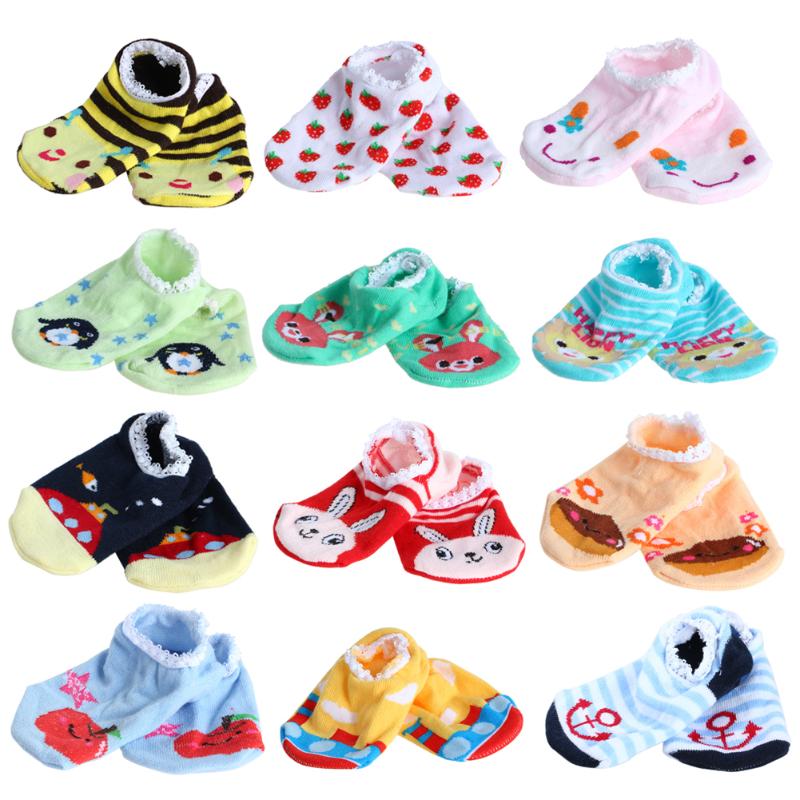 1 paar Baby Socke Frühling Sommer Herbst Baumwolle Nette nicht-Unterhose Socken Junge Mädchen Socken Karikatur Weichen Boden socke Zufällige Farbe