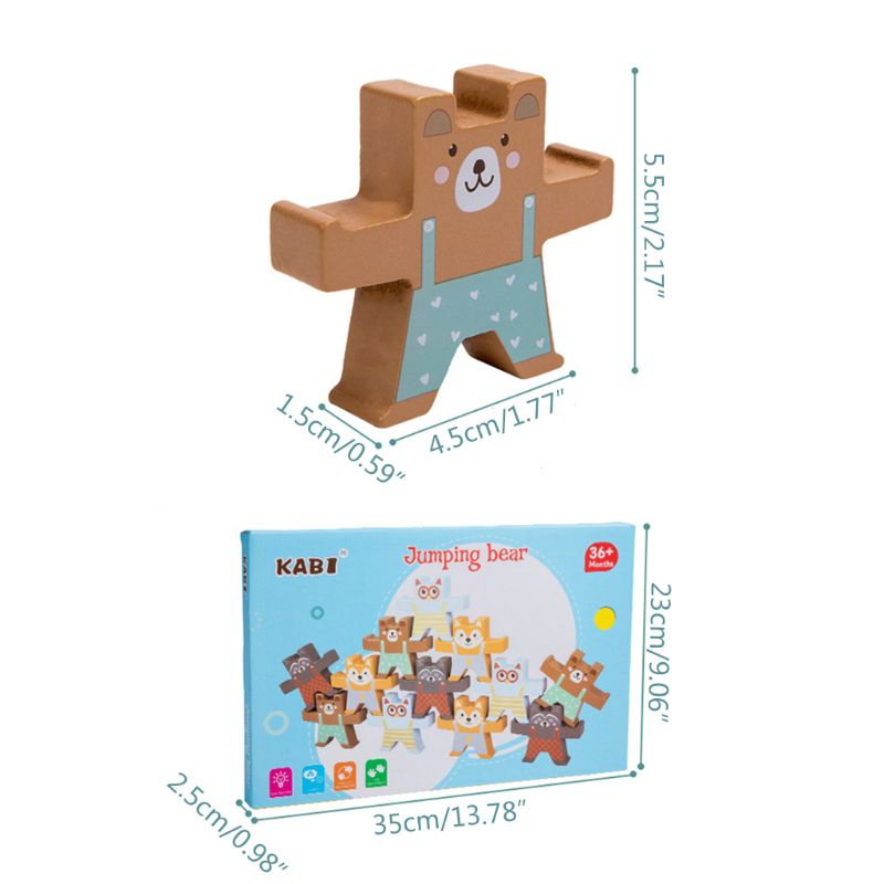 Houten Stapelen Games Dieren Interlock Speelgoed Balancing Blokken Games Peuter Educatief Speelgoed