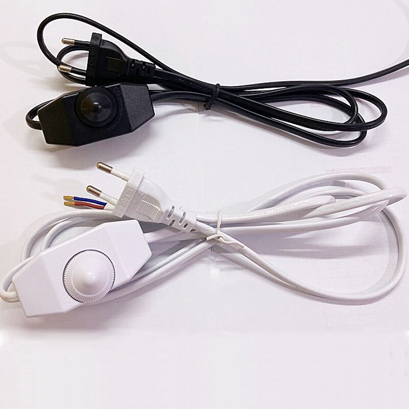 1.8M table lamp floor lamp switch dimmer wire, with cable US EU2 plug 110V/220v dimmable switch cable light controller