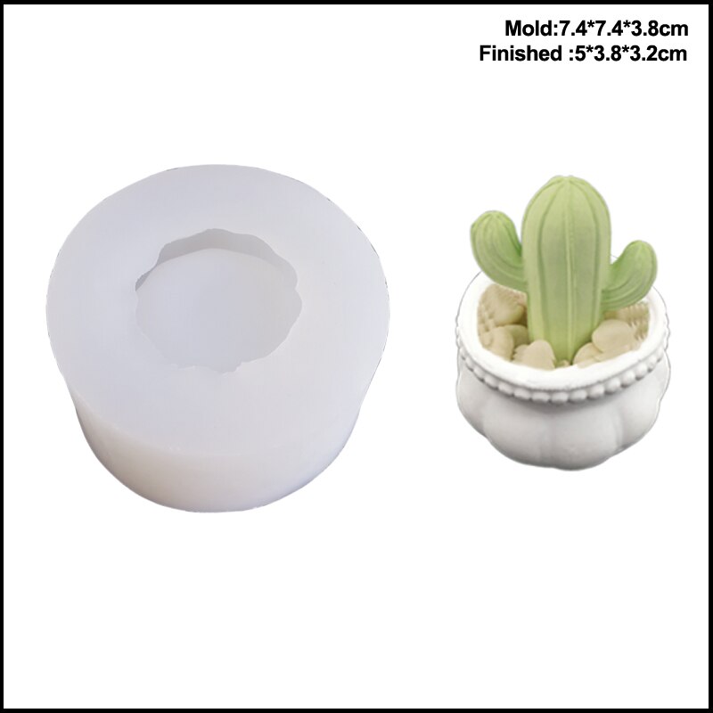 7 store uv-harpiks silikonesæbeforme til urtepotte beton & cement sukkulent plantebeholder lys epoxygips lerformc 389: E
