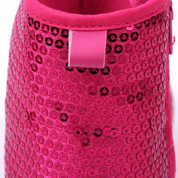 Winter Baby Girls Sequin High Boots Soft Bottom Anti Slip Toddler Shoes