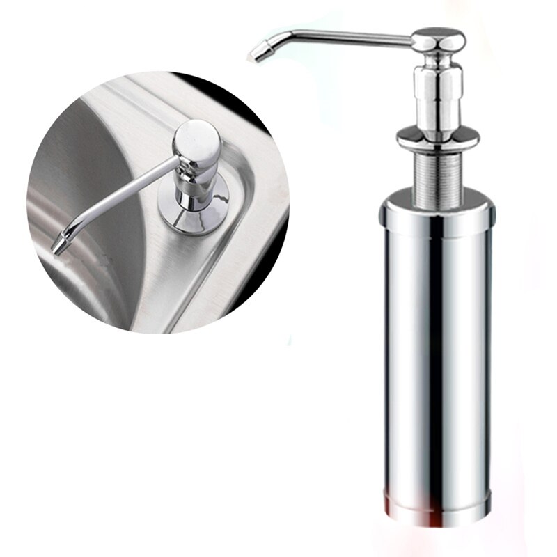 Koperen Kop + Rvs 220 Ml Handmatige Push Sink Zeepdispenser Capaciteit Wasmiddel Fles Voor Keuken Badkamer Benodigdheden