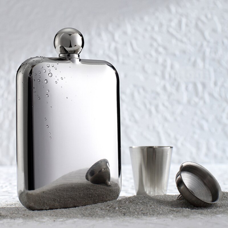 Modern Stainless Steel Small Hip Flask Luxury Portable Titanium Bottle Personality Stainless Bottles Alcohol FF70W