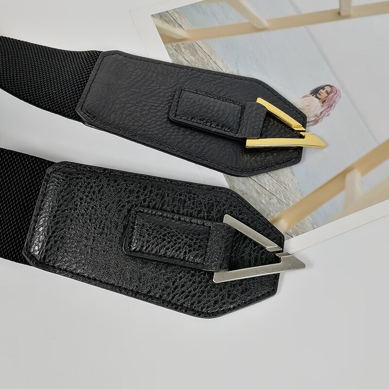 Cinturones de para mujer, cinturón elástico, ancho, elástico, de talla grande