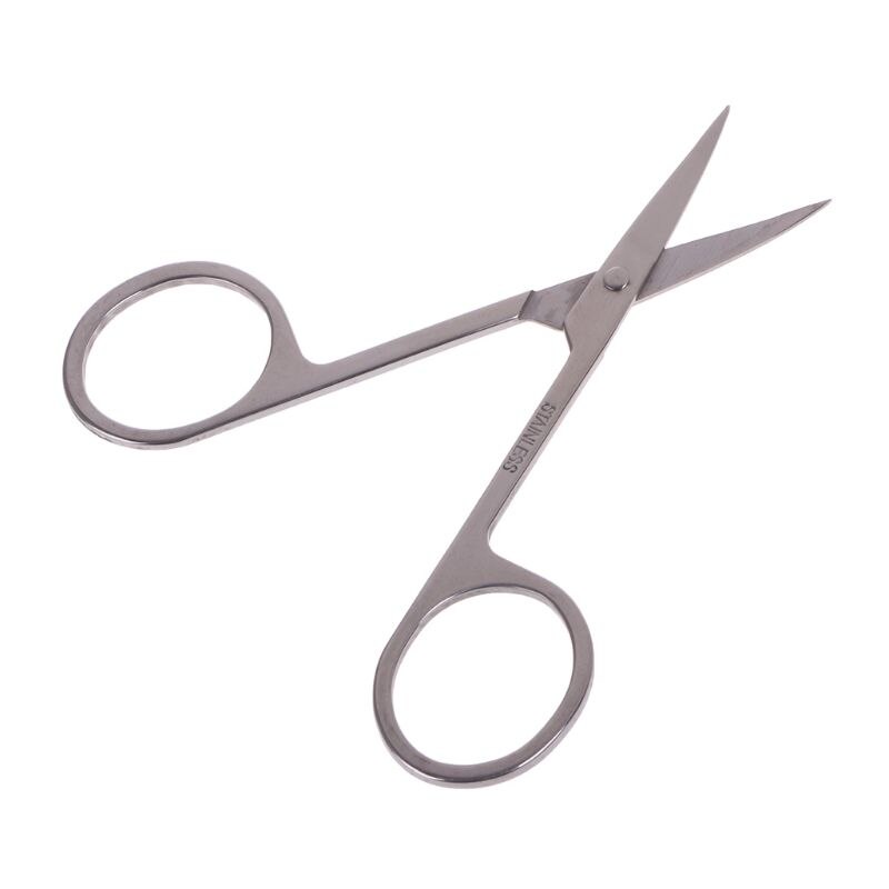 HUAMIANLI Scissor Manicure For Nails Eyebrow Nose Eyelash Cuticle Scissors Curved Pedicure Makeup Tools