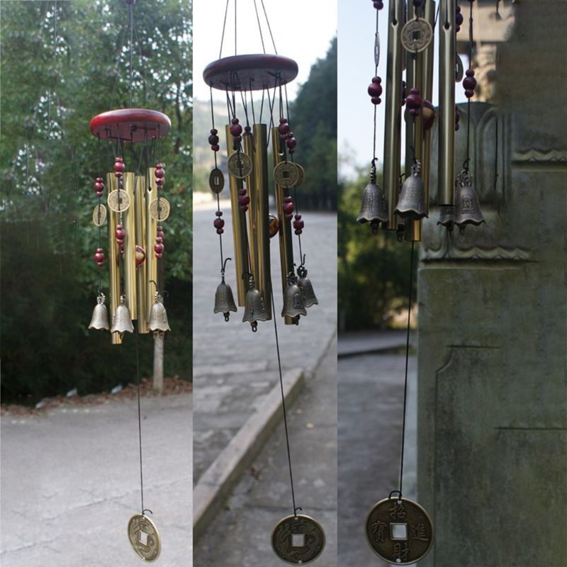 Handmade 27 Tubes Wind Chimes for Outside Decoration Tuned Hummingbird Wind Chime Soothing Melodic Deep Tones Outdoor Decor: Light Grey