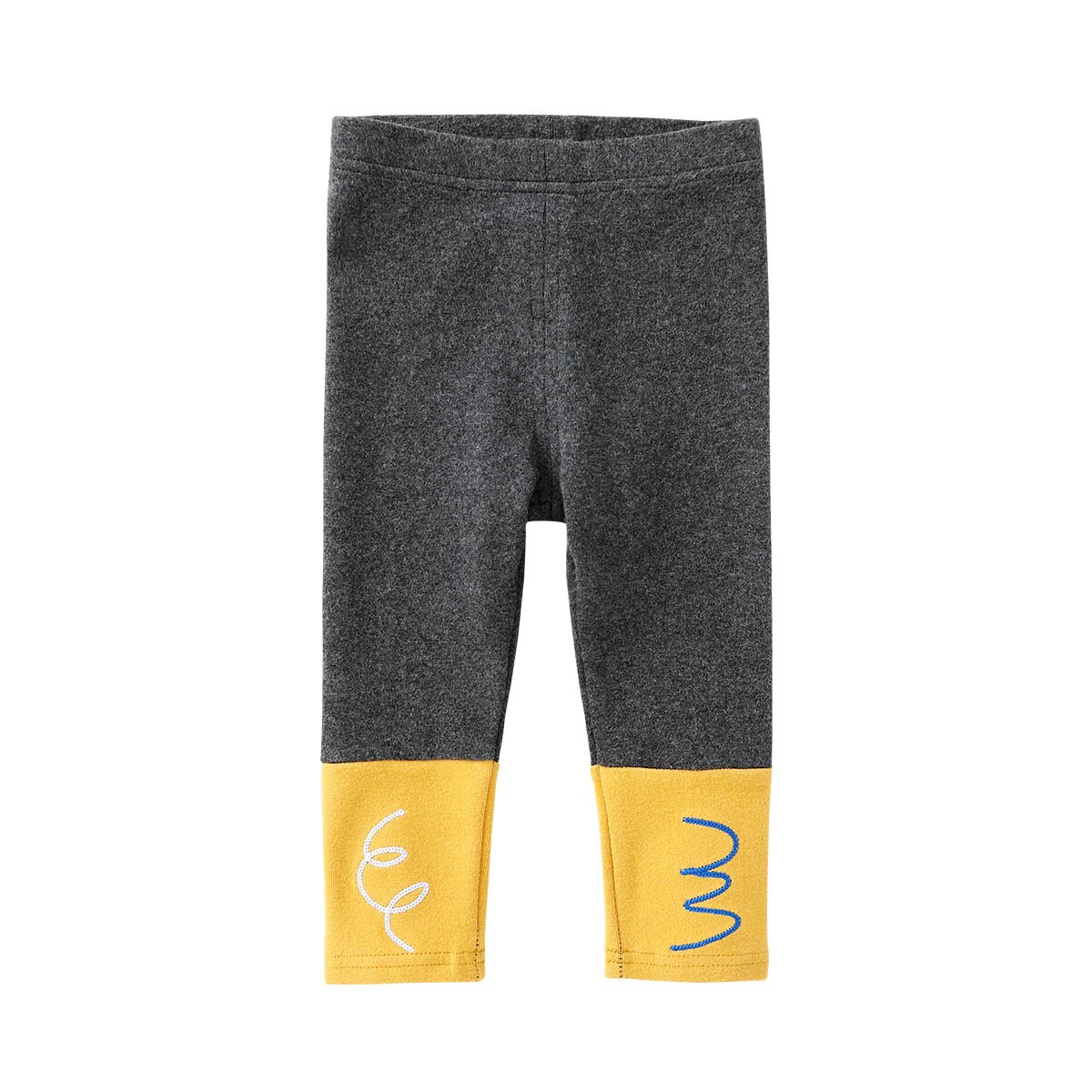 Pureborn Baby Girl Leggings Contrast Color Slim Bottoms Stretchy Cotton Slim Warm Baby Trousers Spring Autumn: Dark Gray / 3-4 Years