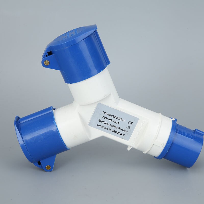 16A 3 Pin 3/4 Way 220V IP44 Waterproof Industrial Plug &amp; socket 1 Plug Multiple sockets Male &amp; Female Power Electrical Connector: 1012