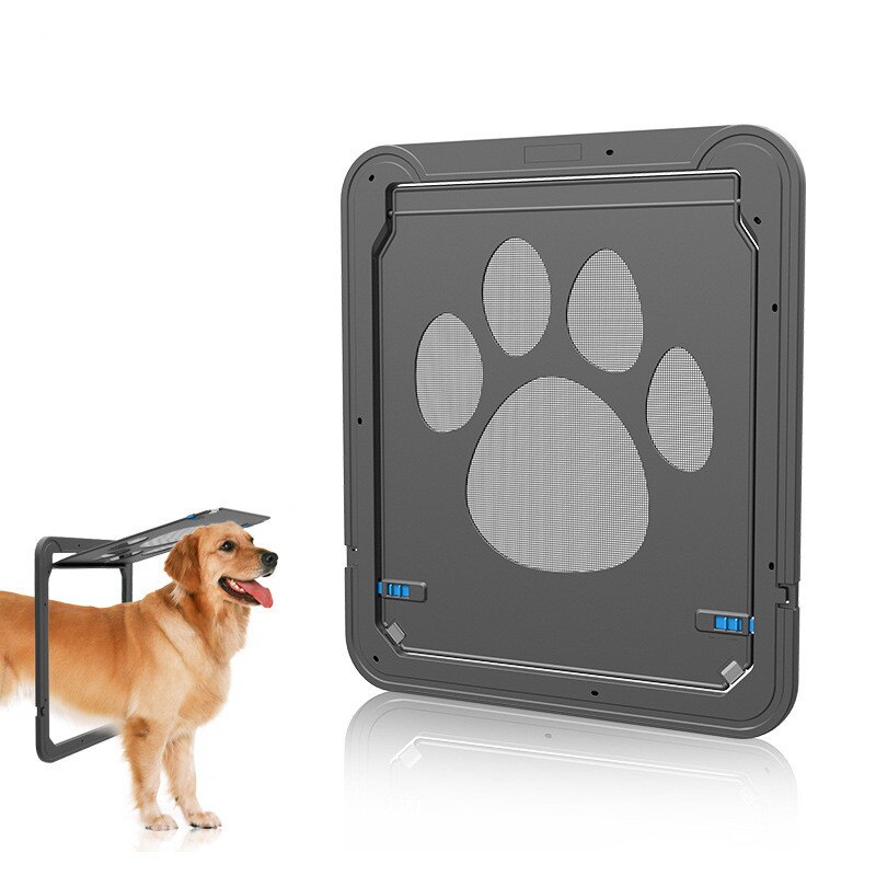 Hond Hordeur Magnetische Outdoor Gate Afsluitbare Hond Kat Veiligheid Deur 4 Manier Security Lock Gratis Entry En Exit voor Kleine Huisdieren