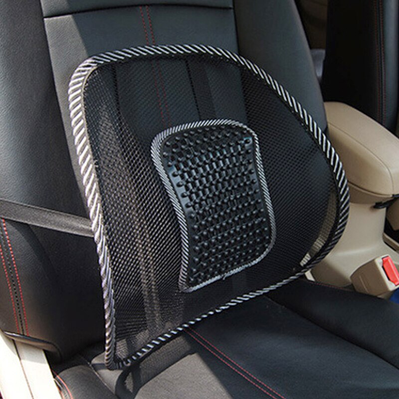 Cojín de masaje de espalda para soporte de silla del coche, respaldo de malla para alivio lumbar en asiento de oficina, hogar y camión